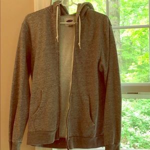 Men’s Old Navy grey zip up hoodie - M